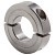 H2C Series Stainless Steel 0.31 in Two Piece Recessed Screw Clamping Collar