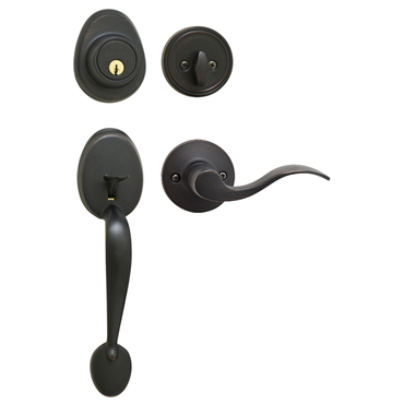 Handleset with Wave Lever & Deadbolt Door Lock - Residential