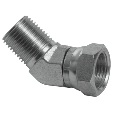 45° Male NPTF x Female NPSM Swivel Nut Elbow
