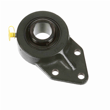 Cast Iron 5.359 in Black Oxide Coating Set Screws Lock 3-Bolt Flange Bracket
