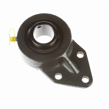 Cast Iron 5.359 in Black Oxide Coating Set Screws Lock 3-Bolt Flange Bracket