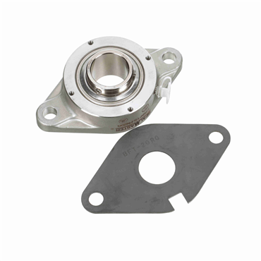 Stainless Steel 2-Bolt Flange Set Screws Lock Standard Duty Flange Unit