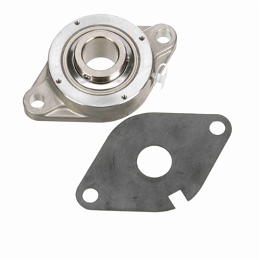 Stainless Steel 2-Bolt Flange Set Screws Lock Standard Duty Flange Unit