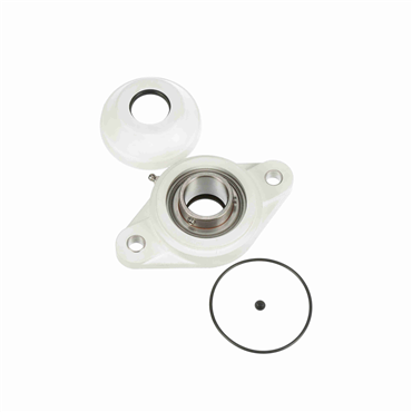 Nolu-Clean Setscrew Lock 2-Bolt Flange Standard Duty Ball Bearing
