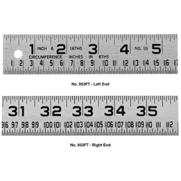 Tinner's Steel Circumference Ruler
