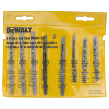 8 Piece T-Shank Jig Saw Blade Set