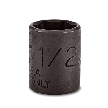 1/4 in Drive Black Oxide Standard Length Socket