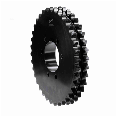 Double Strand Sprocket; 40-2 Chain Size; 36 Teeth; Requires SK QD Bushing