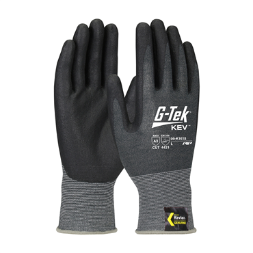 Gray Knit Wrist Cuff Nitrile X-Large Cut-Resistant Gloves