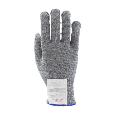 Gray Knit Wrist Cuff Silicone Large Cut-Resistant Gloves