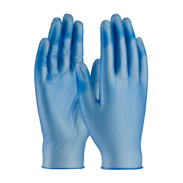 Blue Vinyl Powder Free X-Large Disposable Gloves