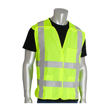 Hi-Vis Yellow Hook and Loop 2X-Large to 3X-Large Vests