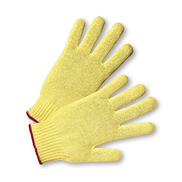 Yellow Knit Wrist Cuff Uncoated Large Cut-Resistant Gloves