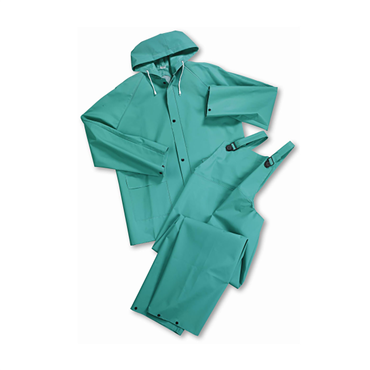 Green Polyester PVC Medium Rainwear