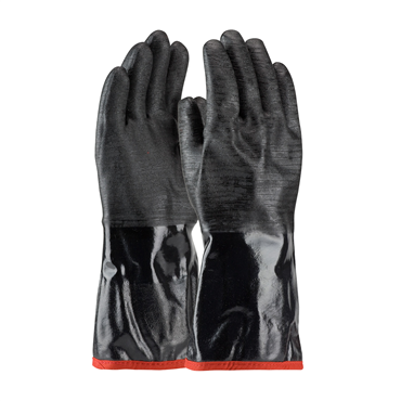 Black Straight Cuff Large Glove Size