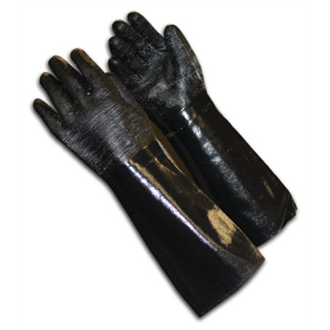 Black Straight Cuff Large Glove Size