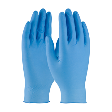 Blue Nitrile Powder Free Large Disposable Gloves