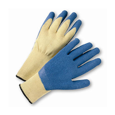 Yellow Knit Wrist Cuff Latex X-Large Cut-Resistant Gloves