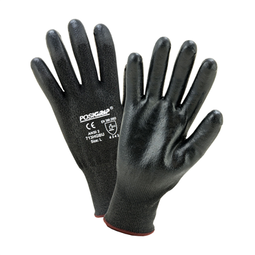 Black Polyurethane Medium Cut-Resistant Gloves