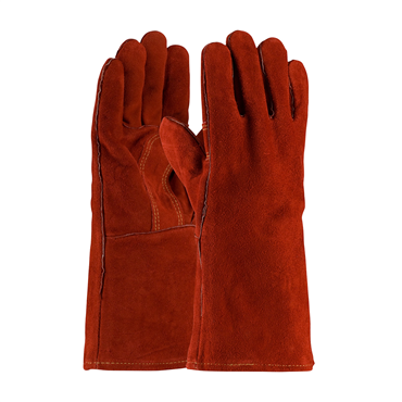 Red Gauntlet Cuff Mens Regular Welding Gloves