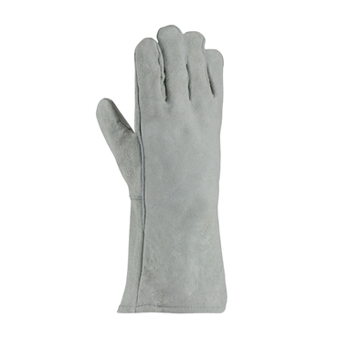Gray Straight Cuff Mens Regular Welding Gloves