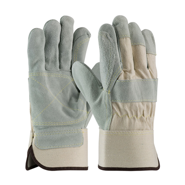 White Safety Large Leather Palm Gloves