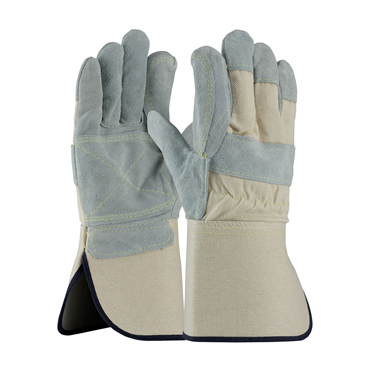White Gauntlet X-Large Leather Palm Gloves
