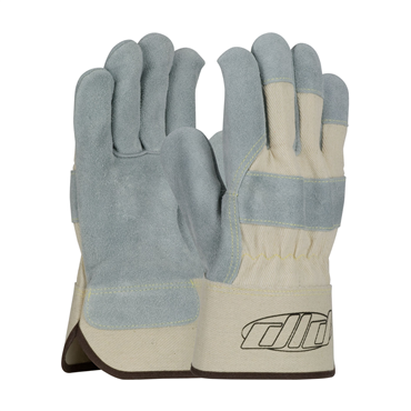 White Safety Large Leather Palm Gloves