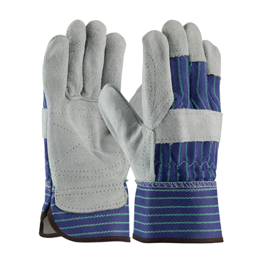 Blue Large Leather Palm Gloves