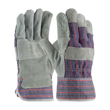 Blue Safety Mens Size Leather Palm Gloves