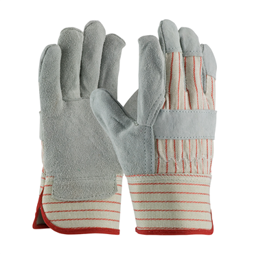 Gray Ladies Size Leather Palm Gloves