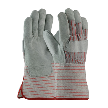 Gray Gauntlet Mens Size Leather Palm Gloves