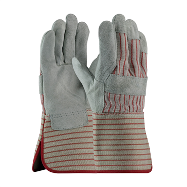 Gray Gauntlet Mens Size Leather Palm Gloves