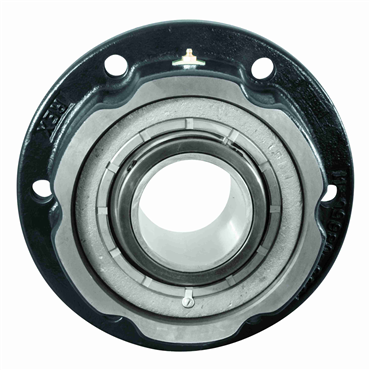 Cast Iron 4 15/16 in Shaft Dia Double Set Collar Spherical Roller Flange Block