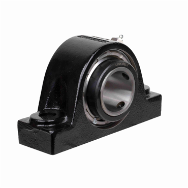 2 3/16 in Cast Iron Setscrew Locking 2 Bolt Pillow Block