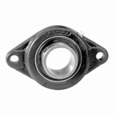 2 in Cast Iron Setscrew Locking Medium Duty 2 Bolt Flange Block