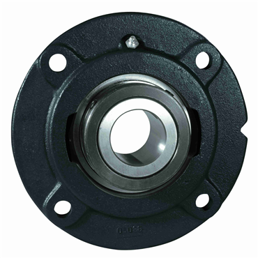 2 3/16 in Cast Iron Setscrew Locking Heavy Duty 4 Bolt Flange Cartridge Block