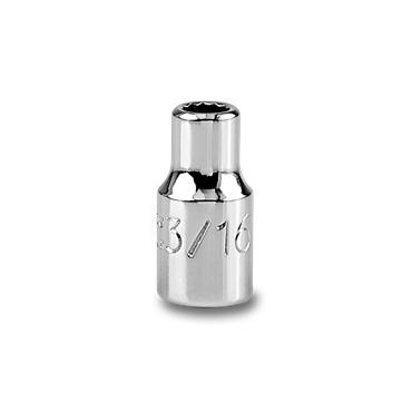 1/4 in Drive Full Polish Standard Length Socket