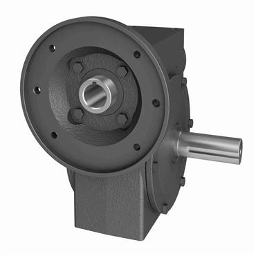 Cast Iron Solid Shaft Output Right Angle Single Reduction Worm Reducer