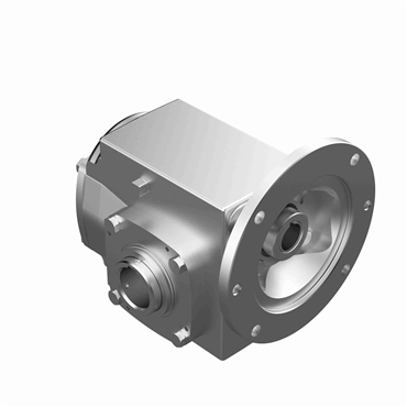 HERA Stainless Steel Hollow Bore Double Reduction Helical Hypoid Reducer
