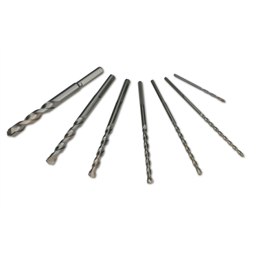 7 Piece Carbide Tipped Standard Chuck Masonry Drill Bit Set