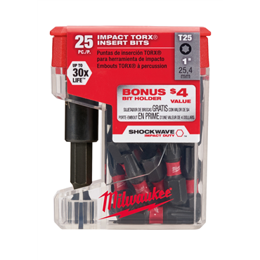 Shockwave™ Impact Duty T25 25 PC Insert Bit