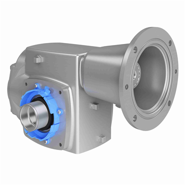 HERA Stainless Steel Hollow Bore Double Reduction Helical Hypoid Reducer