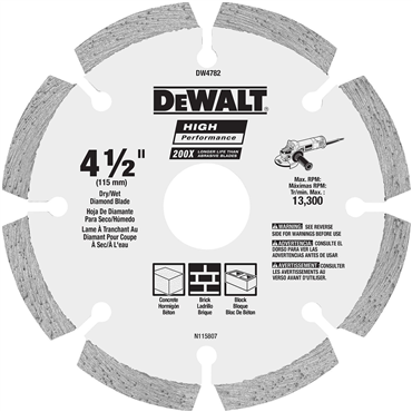 4-1/2 Diameter Diamond Blade