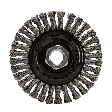 Carbon 5/8 - 11 Arbor 4 in Stringer Bead Wire Wheel