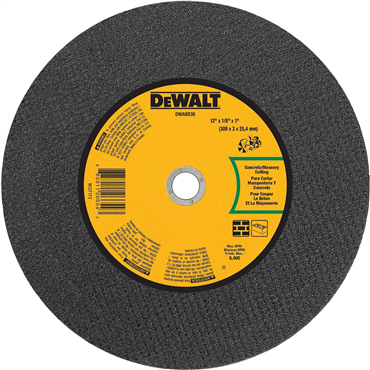 12 in Blade Dia. 1 in Arbor Cut-Off Blade For Concrete & Masonry