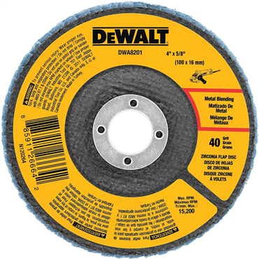 Dewalt DWA8201 Contaminant-Free 80 Grit T29 Zirconia 4 in X 5/8 in Flap Disc