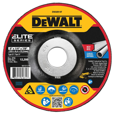ELITE Series Ceramic 5 in X 0.875 Flap Discs