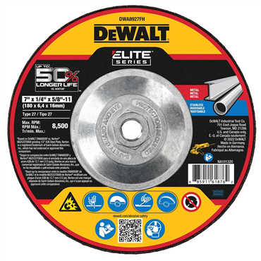ELITE Series Ceramic 7 in X 5/8 in Flap Discs