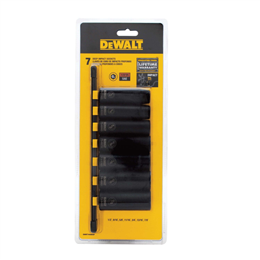 7 Pieces SAE Impact Socket Set